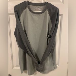Grey Under Armour Long Sleeve Waffle Shirt